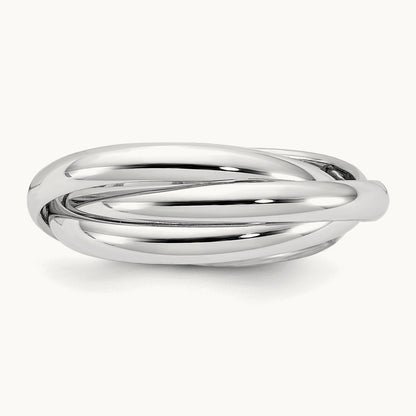 Polished Rolling Ring — 14K White Gold