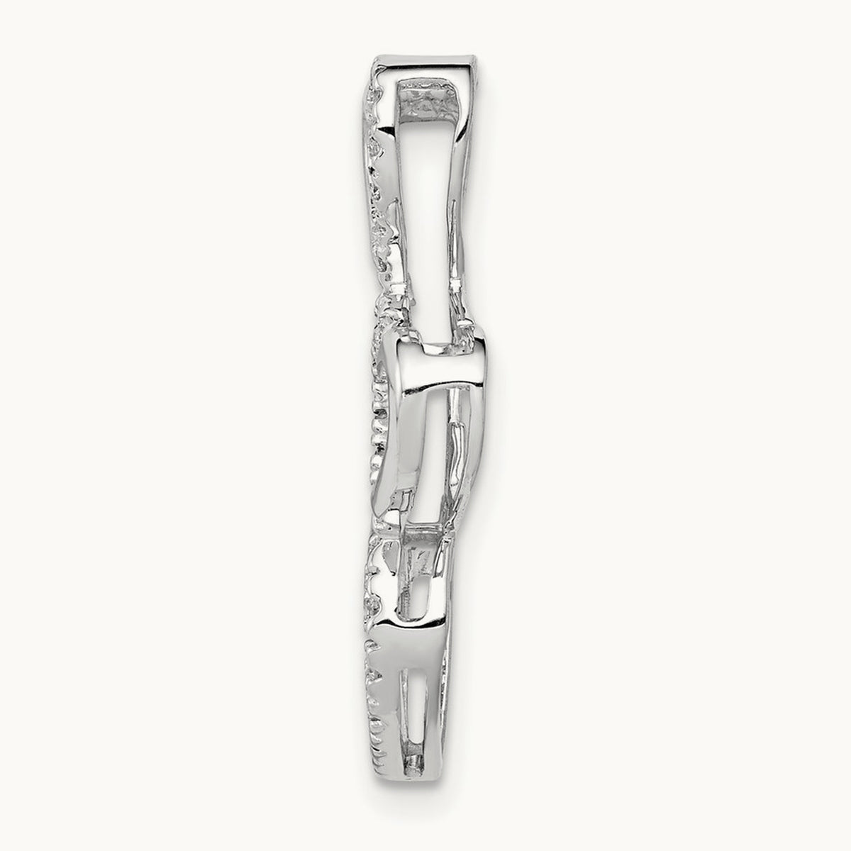 Triple Heart Chain Slide, 0.10 ct tw Lab-Grown Diamond