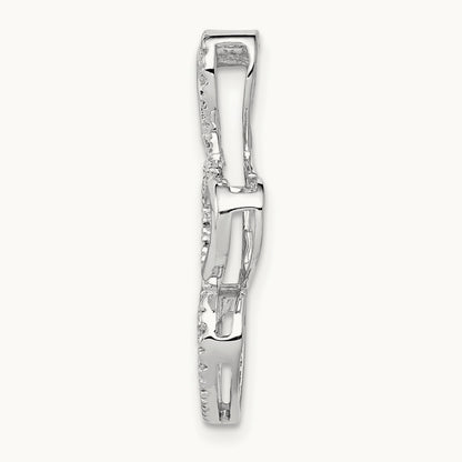 Triple Heart Chain Slide, 0.10 ct tw Lab-Grown Diamond