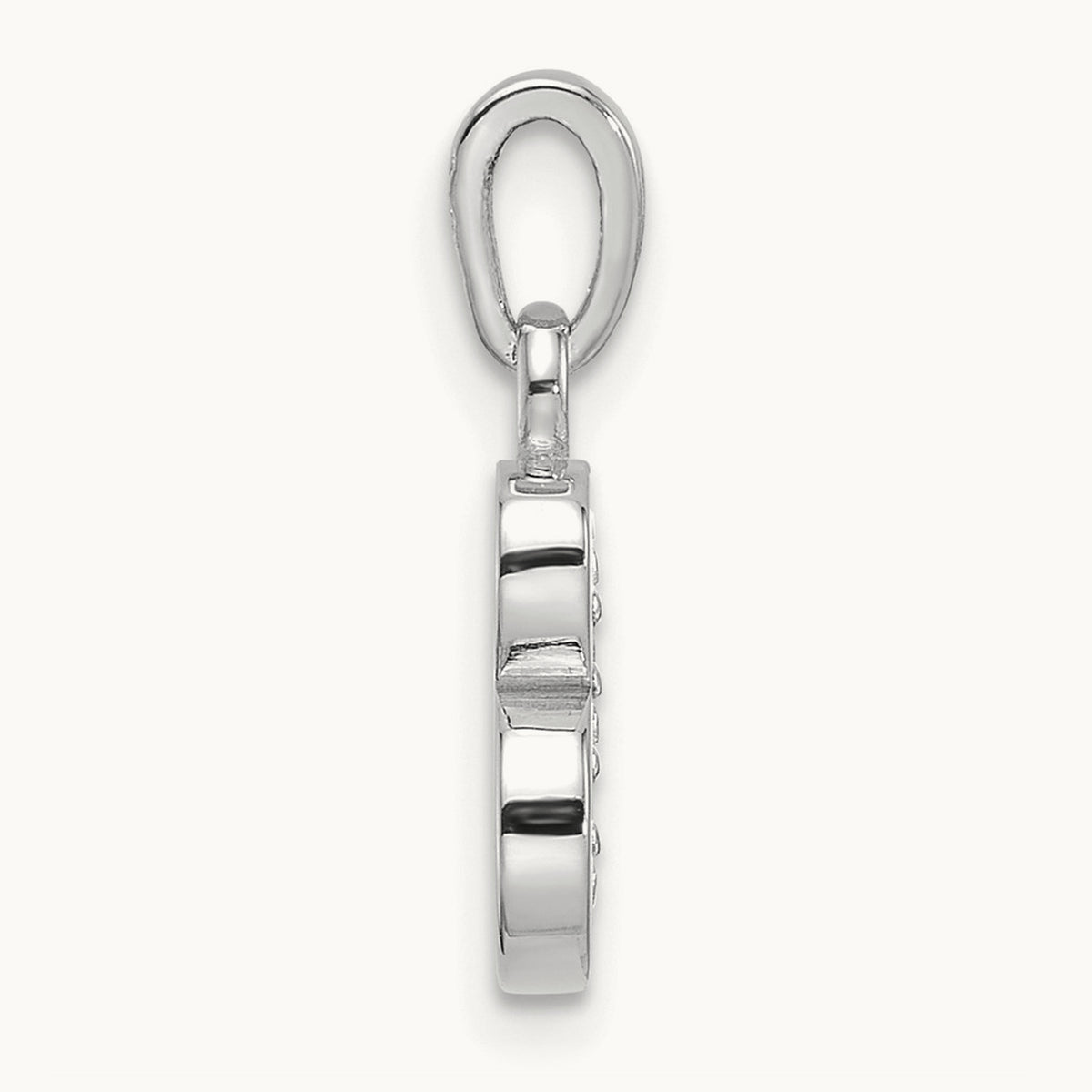 Diamond Letter B Initial Pendant, 14K White Gold