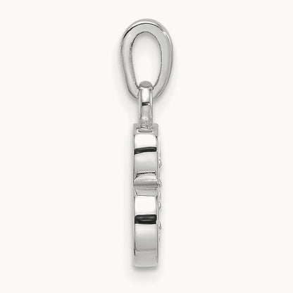 Diamond Letter B Initial Pendant, 14K White Gold