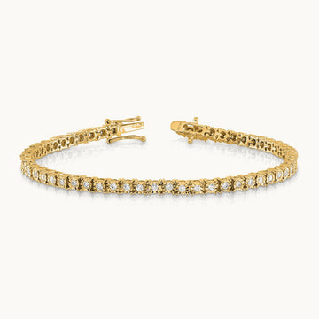 Illusion Setting Diamond Bracelet — 14K Yellow Gold