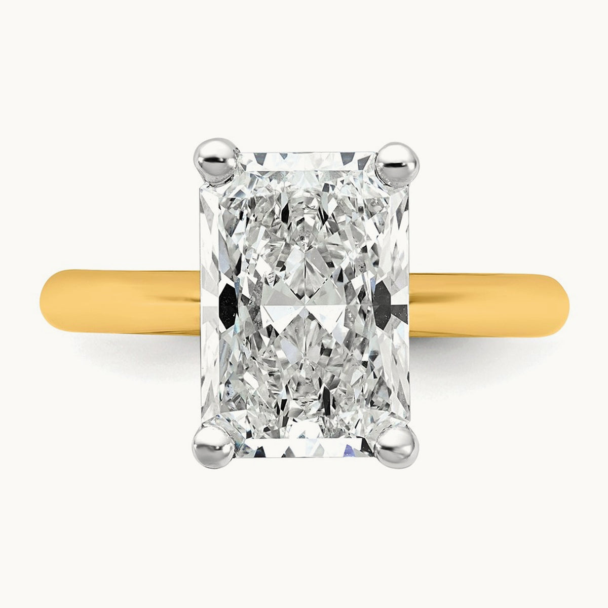 Radiant 8X Ring, 4.00 ct tw Lab-Grown Diamond — 14K Two-Tone