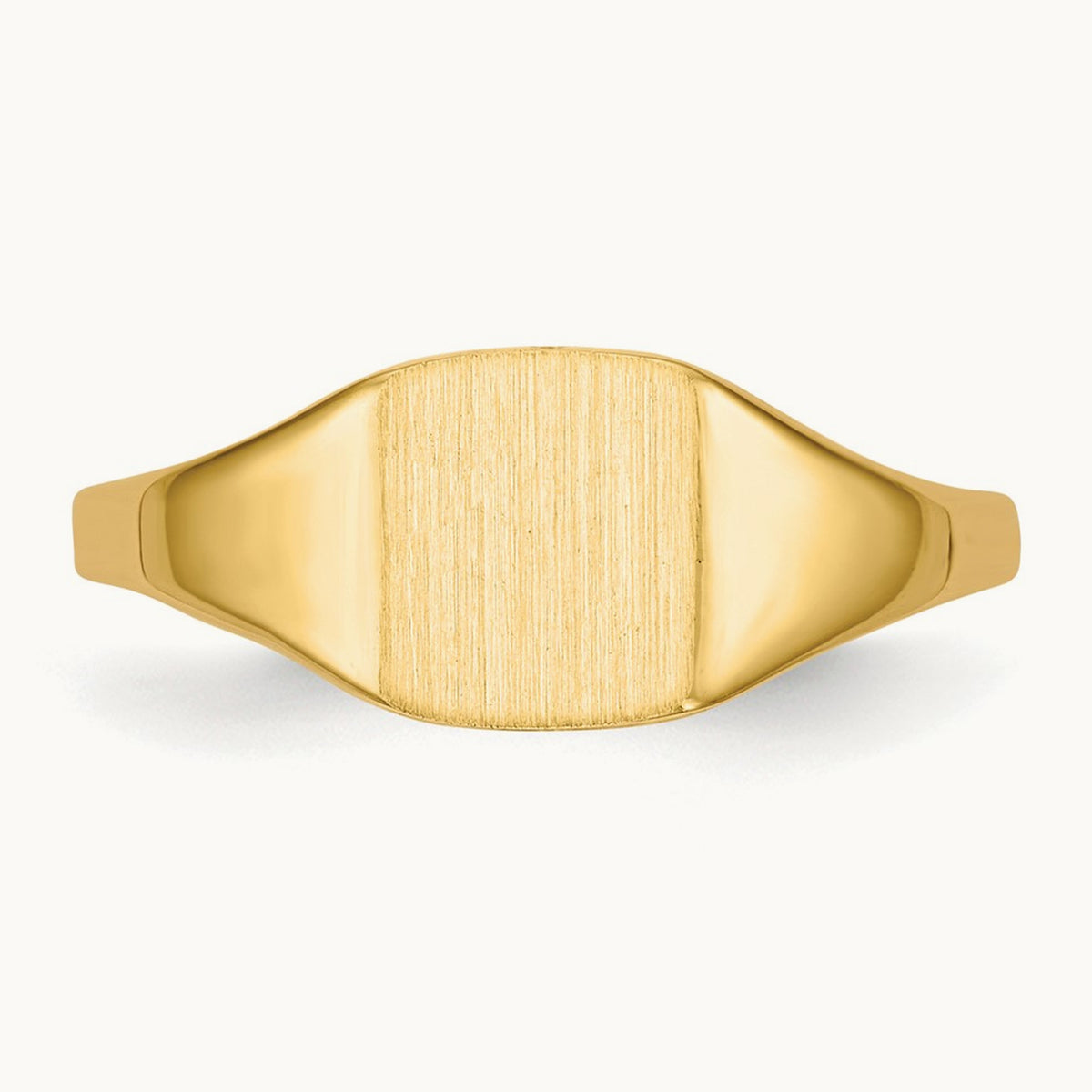 6.5x7. Closed Back Signet Ring, 0mm, 14K