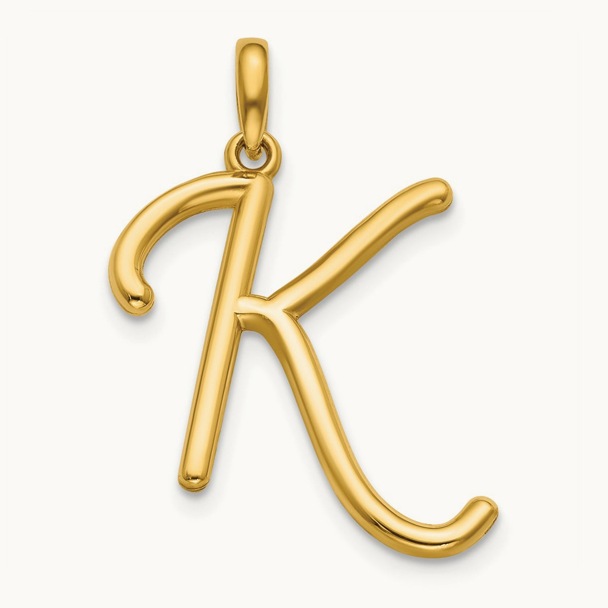 Fancy Letter K, 14K Yellow Gold