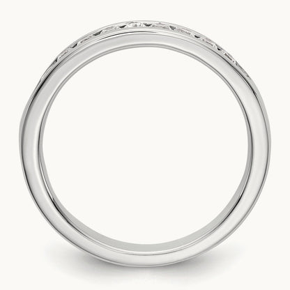 9- Stone Ladies Band Mounting, 2mm, 14K White Gold