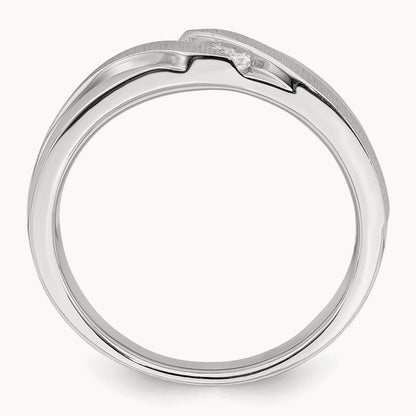 Men's Diamond Band, 14K White Gold
