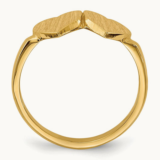 Open Back Heart Signet Ring — photo set