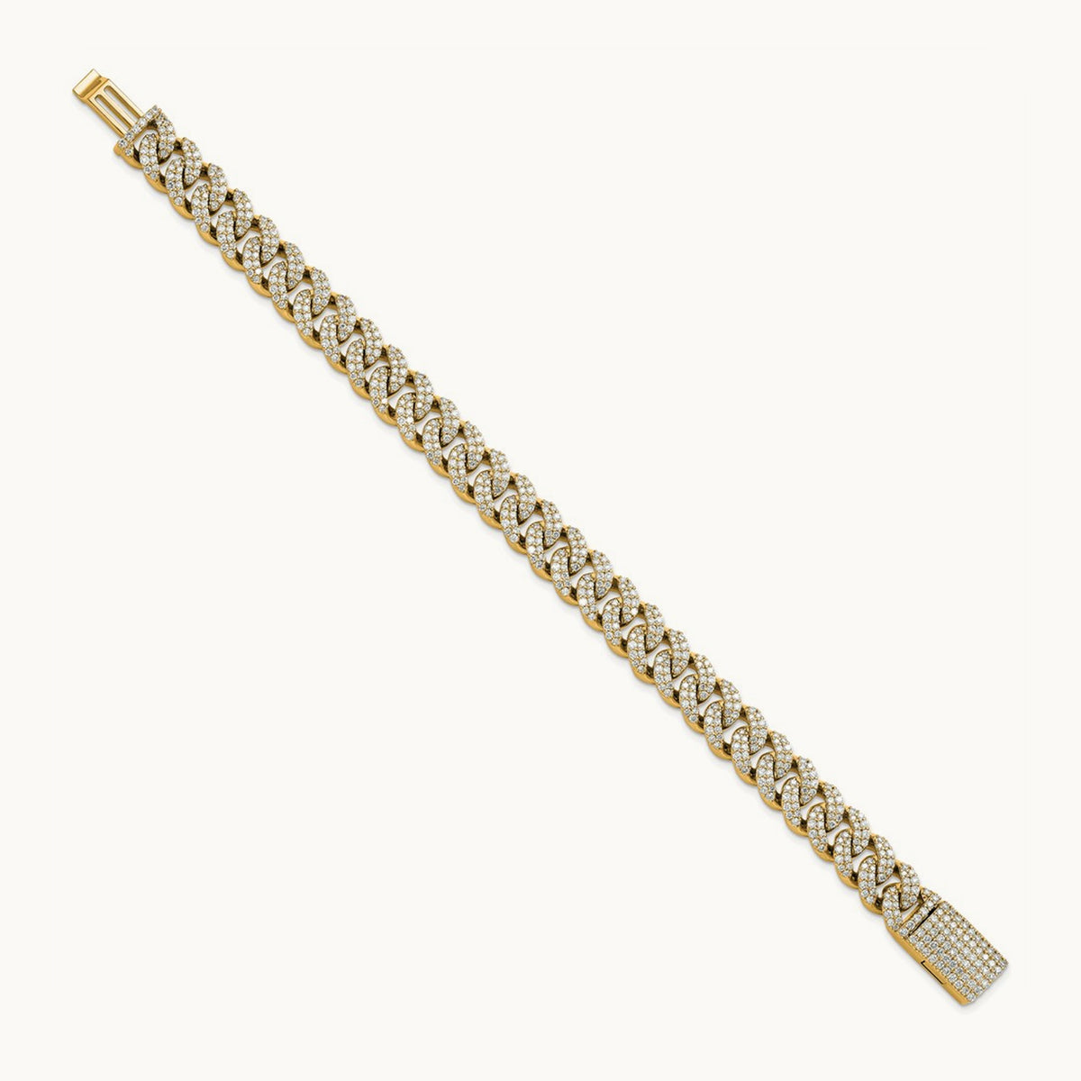 4mm Pavé Cuban Link Bracelet, 6.25 ct tw Lab-Grown Diamond
