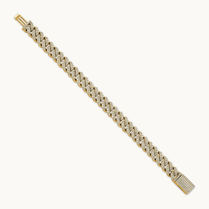 4mm Pavé Cuban Link Bracelet, 6.25 ct tw Lab-Grown Diamond