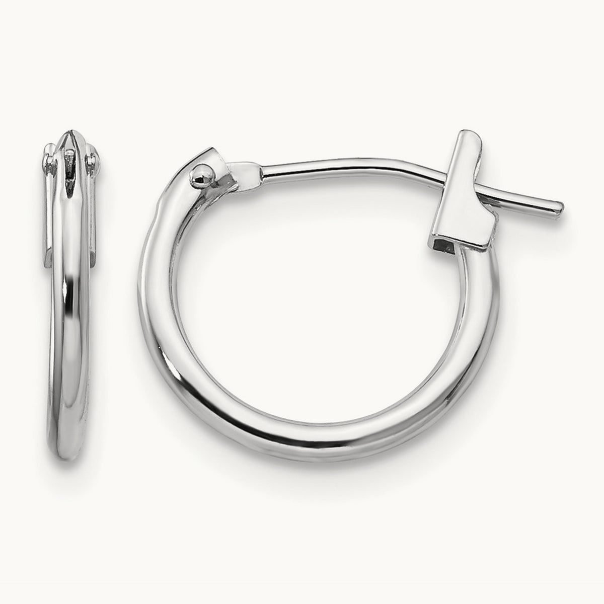 Endless Hoop Earrings — 14K White Gold, 1.25mm