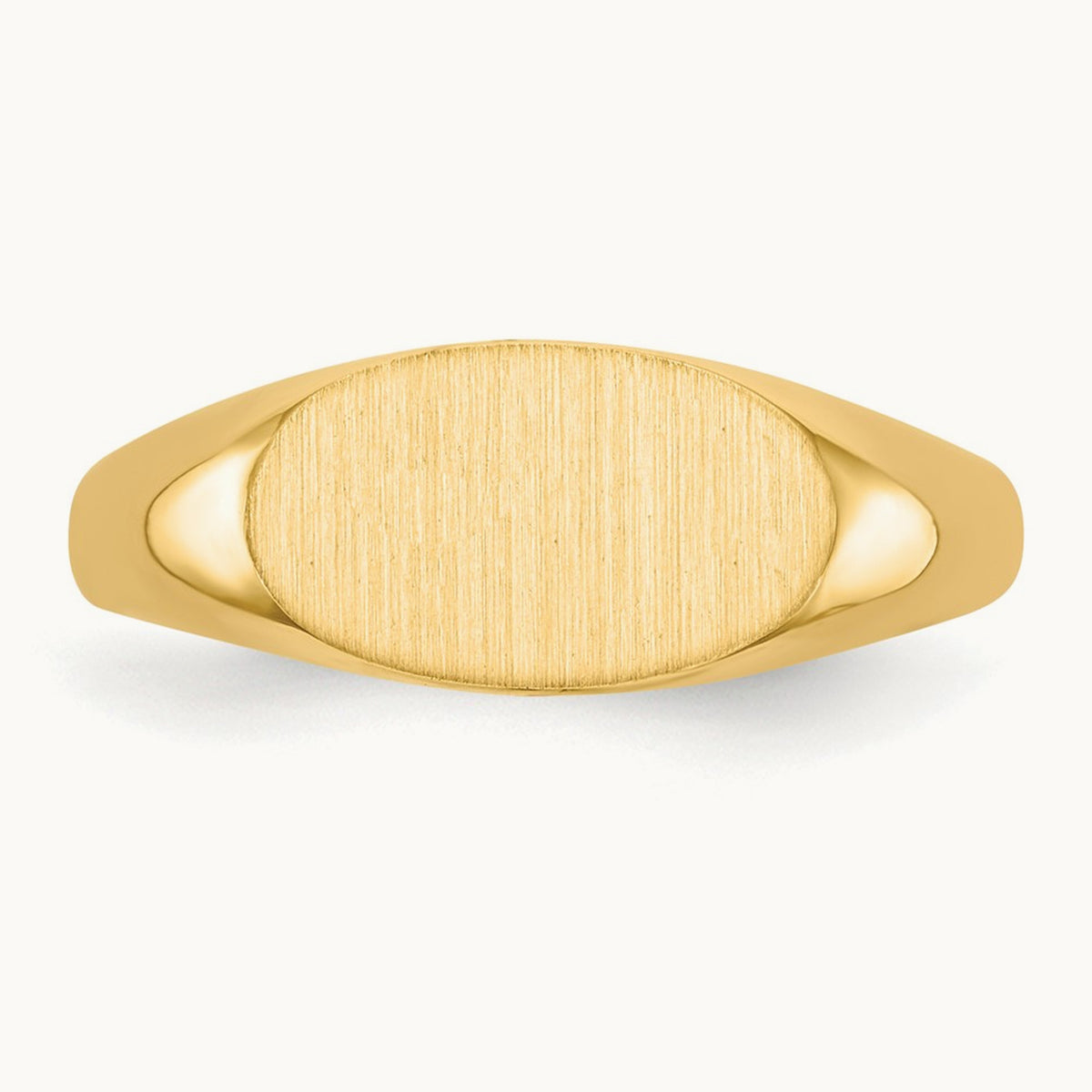 11.5x6. Closed Back Signet Ring, 5mm, 14K
