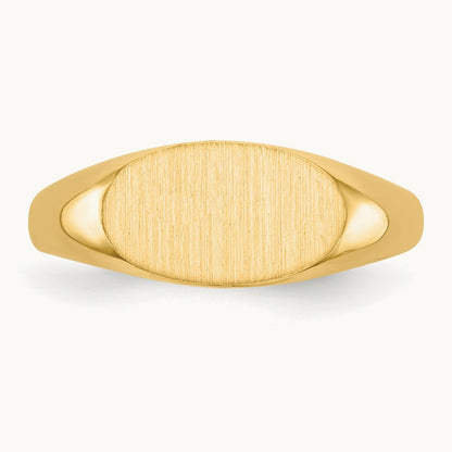 11.5x6. Closed Back Signet Ring, 5mm, 14K