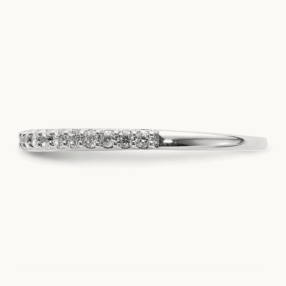 Wedding Band, 0.25 ct tw Lab-Grown Diamond — 14K White Gold