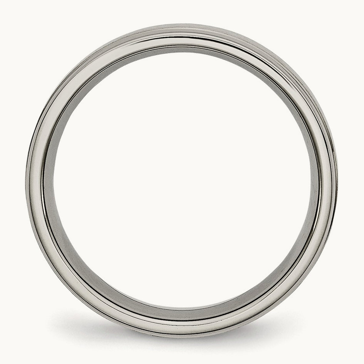 Brushed Center Ridged Edge Band — 10