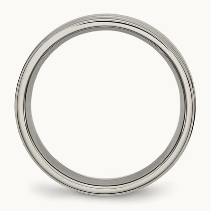 Brushed Center Ridged Edge Band — photo set