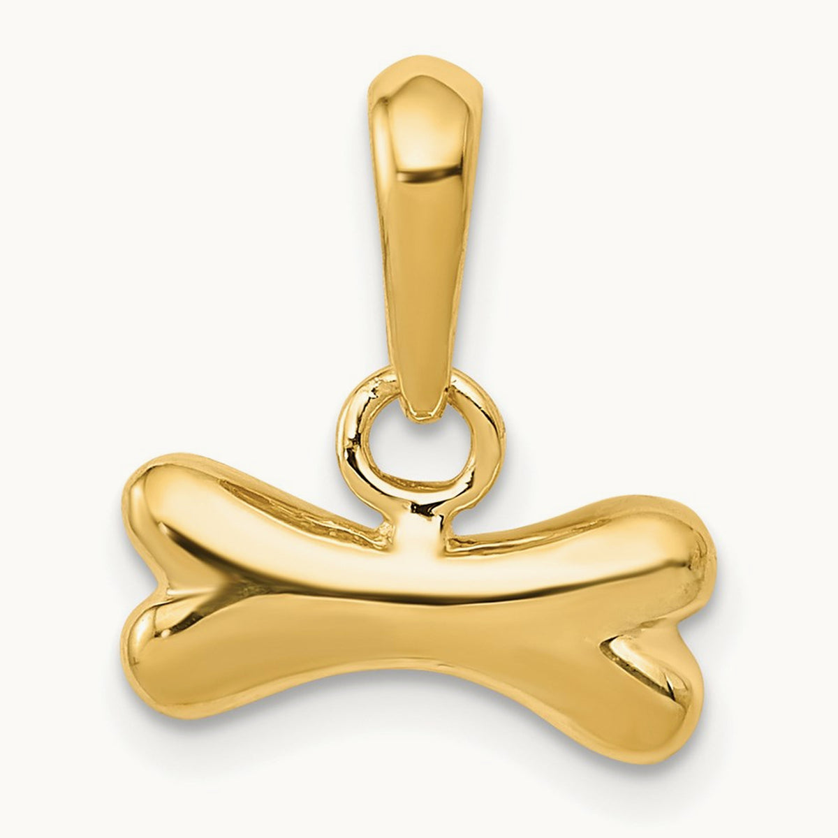 Dog Bone Pendant, 14K