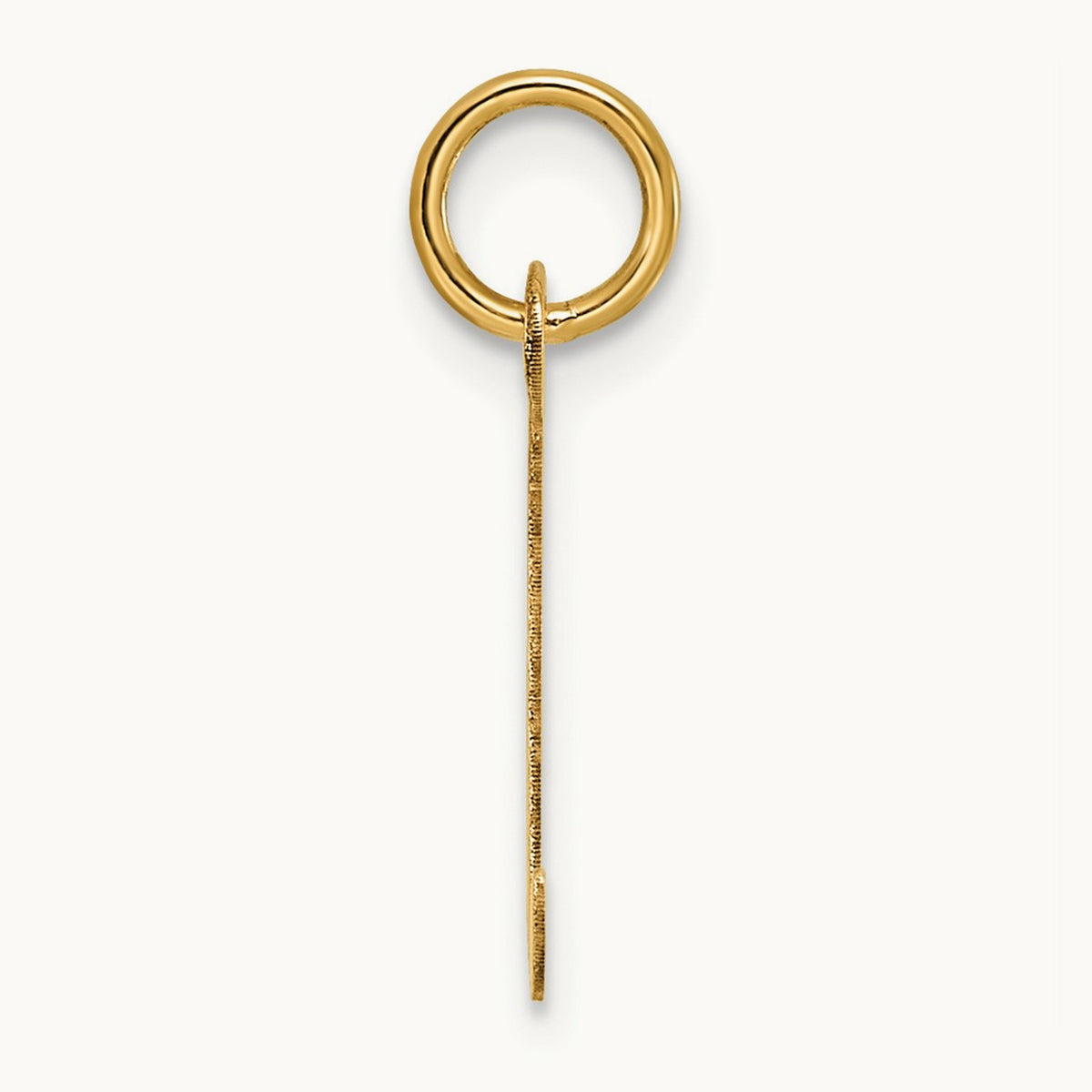 Slanted Block Initial Charm — 14K Yellow Gold, J