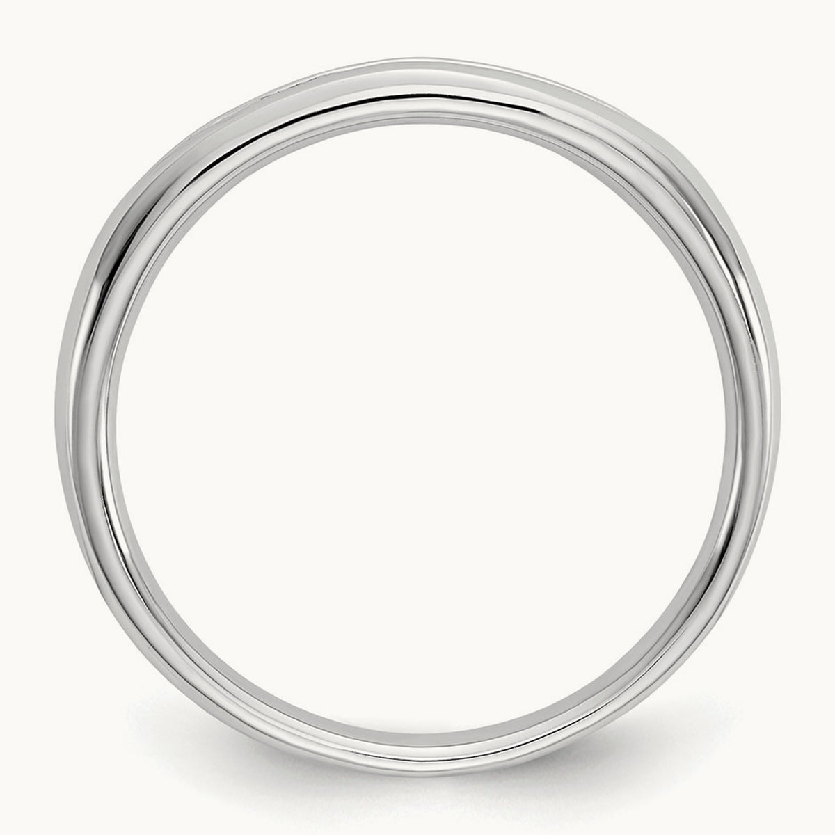 7-Stone Diamond Channel Band, 14K White Gold