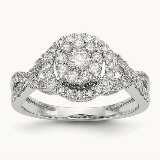 Cluster Engagement Ring, 0.75 ct tw Lab-Grown Diamond