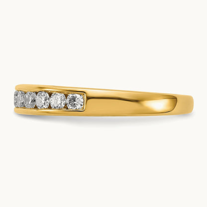 Channel Set Band, 0.10-1.00 ct tw Lab-Grown Diamond — 1/5 ct, 14K Yellow Gold