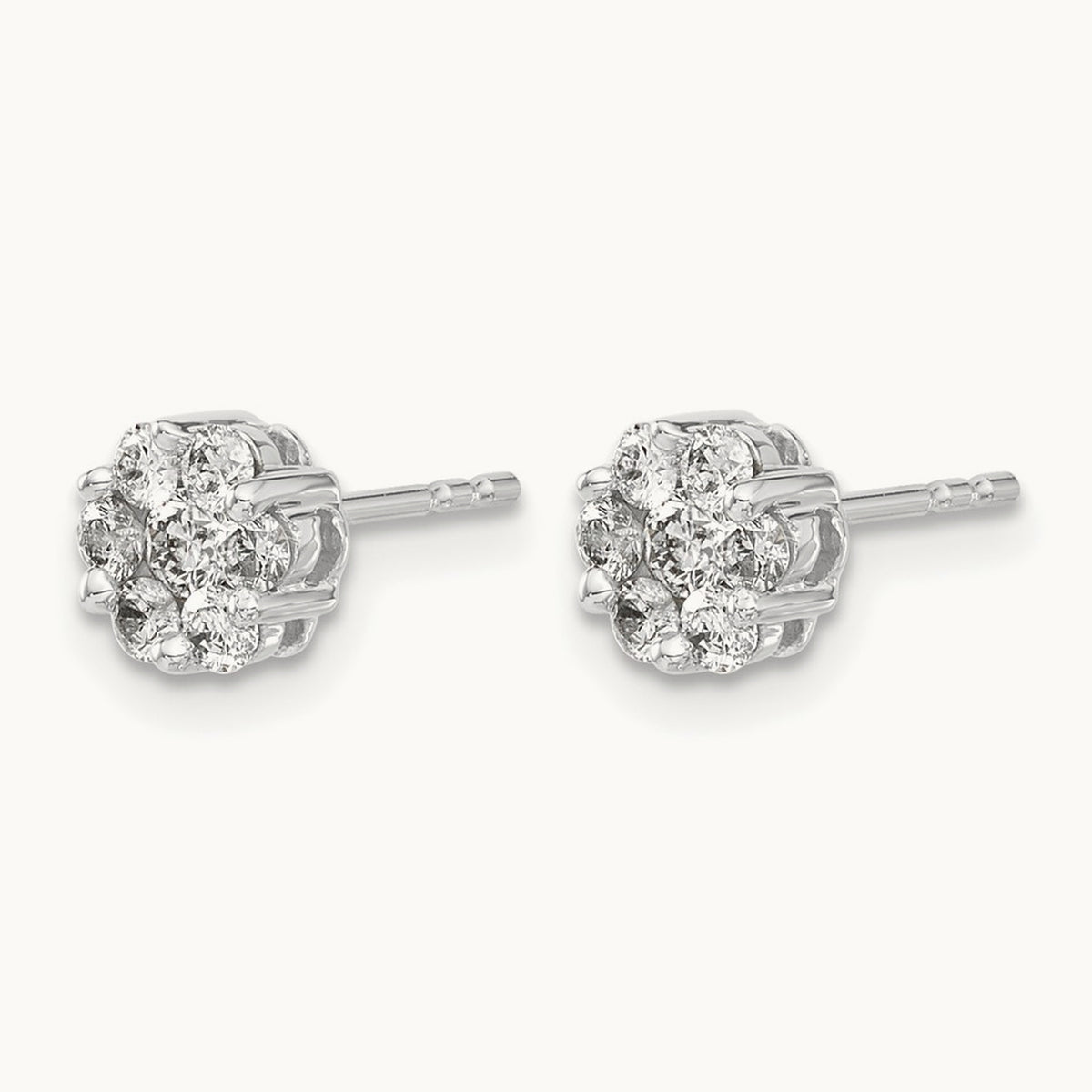 Cluster Stud Earrings, 0.50 ct tw Lab-Grown Diamond