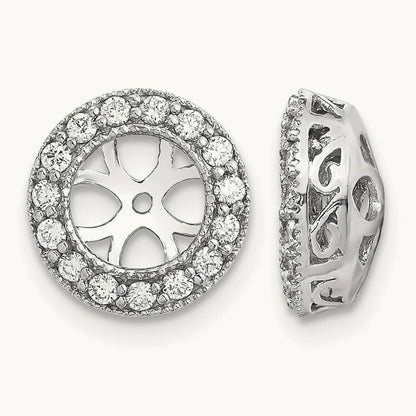 AA Diamond Earring Jacket, 14K White Gold