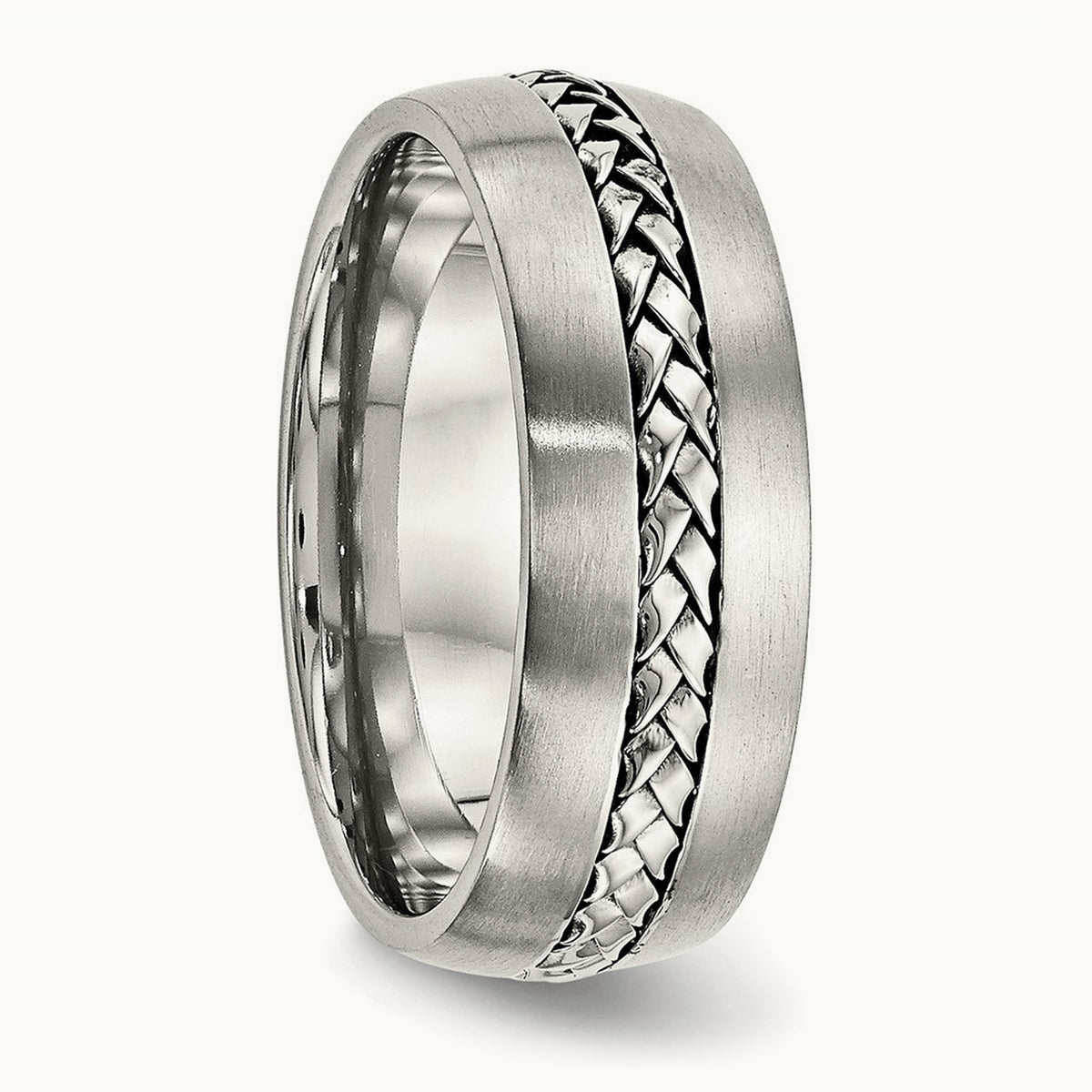 Brushed and Polished Braided Band — photo set