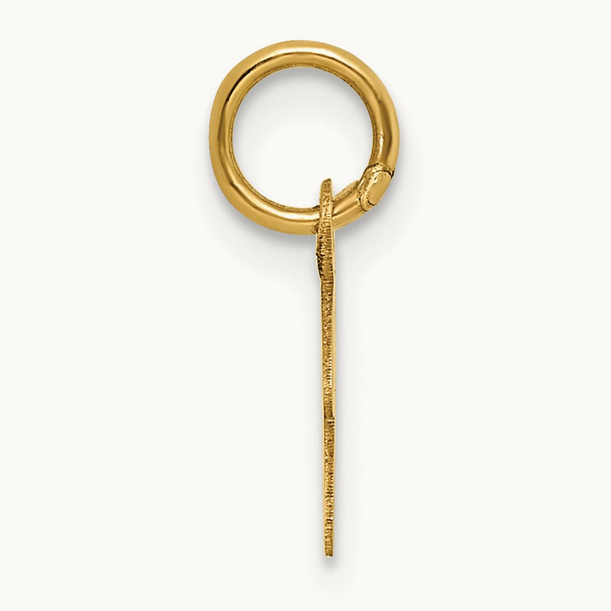 Uppercase Initial Charm — 14K Yellow Gold, P