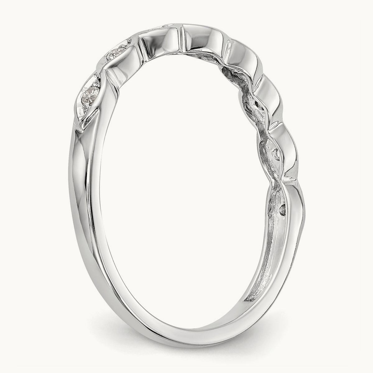 Diamond Band, 0.08 ct tw, 14K Gold — 14K White Gold
