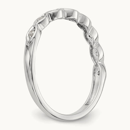 Diamond Band, 0.08 ct tw, 14K Gold — 14K White Gold