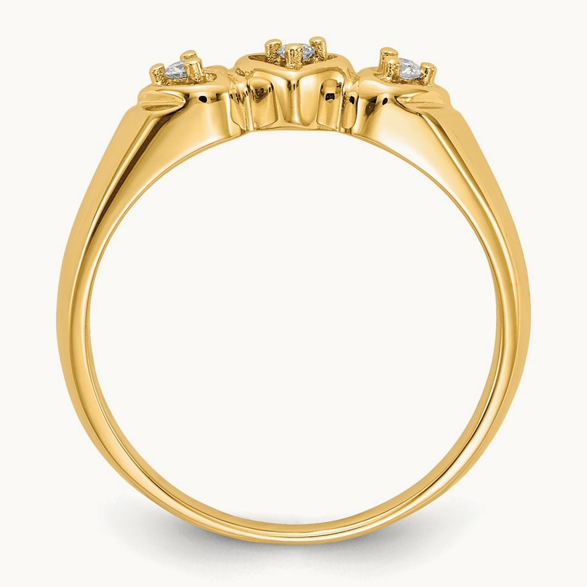 AA Diamond heart ring, 14K
