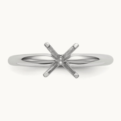 5/8ct. Lightweight 4-Prong Solitaire Ring Mounting, 14K White Gold