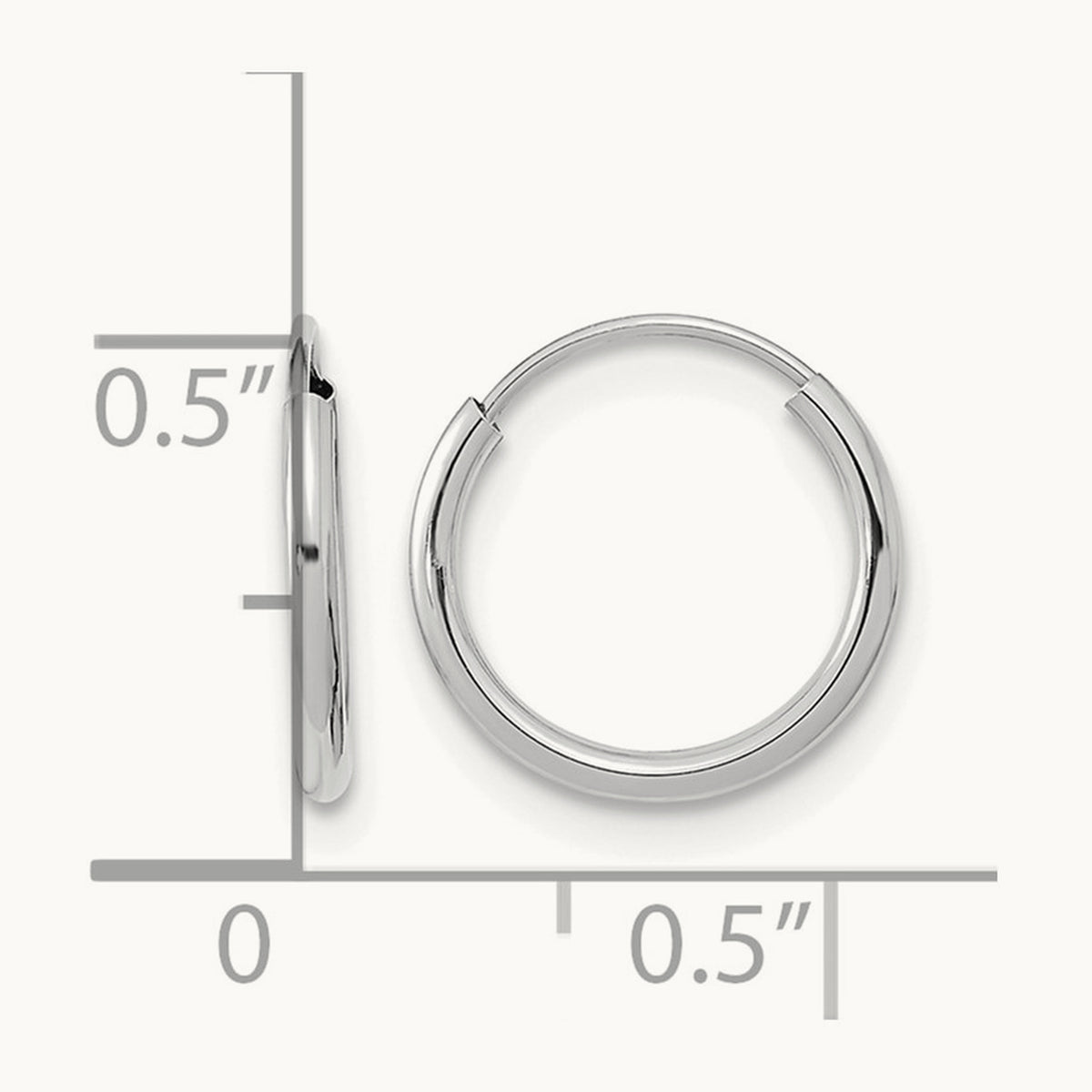 Madi K Endless Hoop Earrings, 14K White Gold
