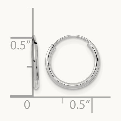 Madi K Endless Hoop Earrings, 14K White Gold