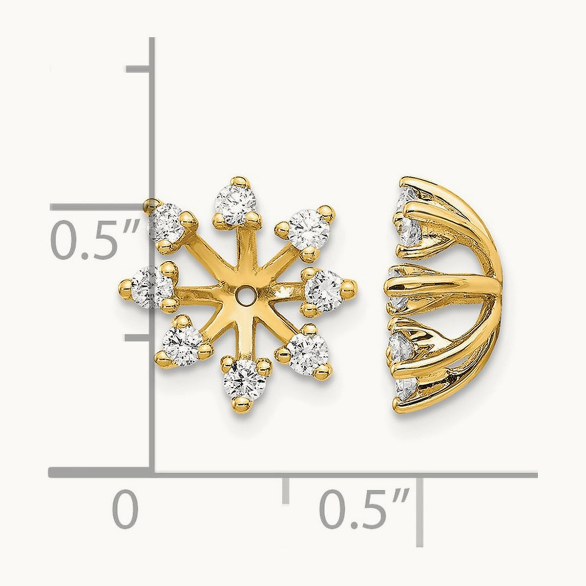 AA Fancy Diamond Earring Jacket, 14K