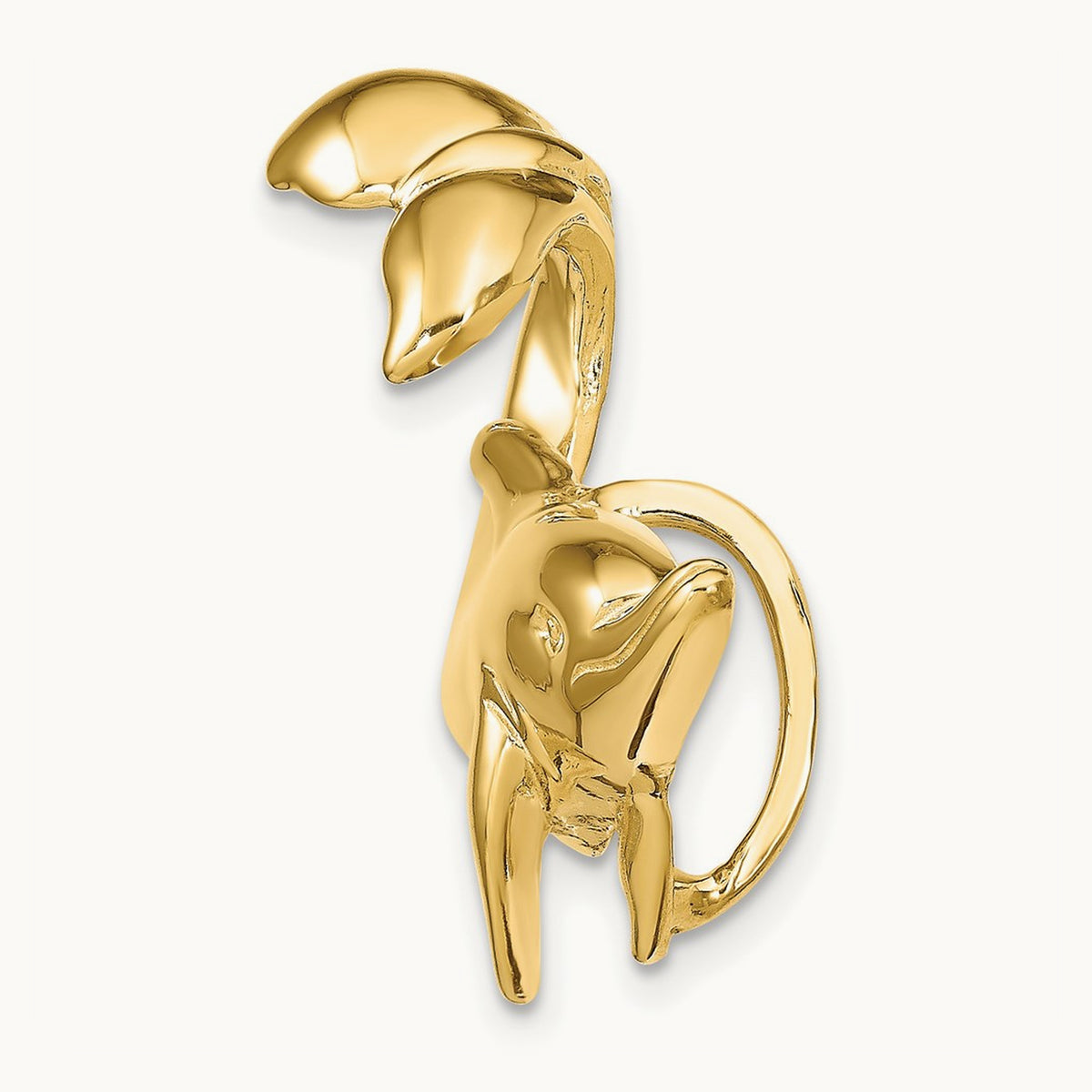 Dolphin with Tail Up Slide, 14K