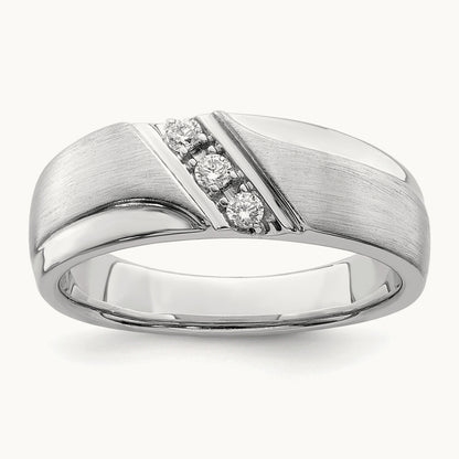Diamond Men's Band, 14K White Gold