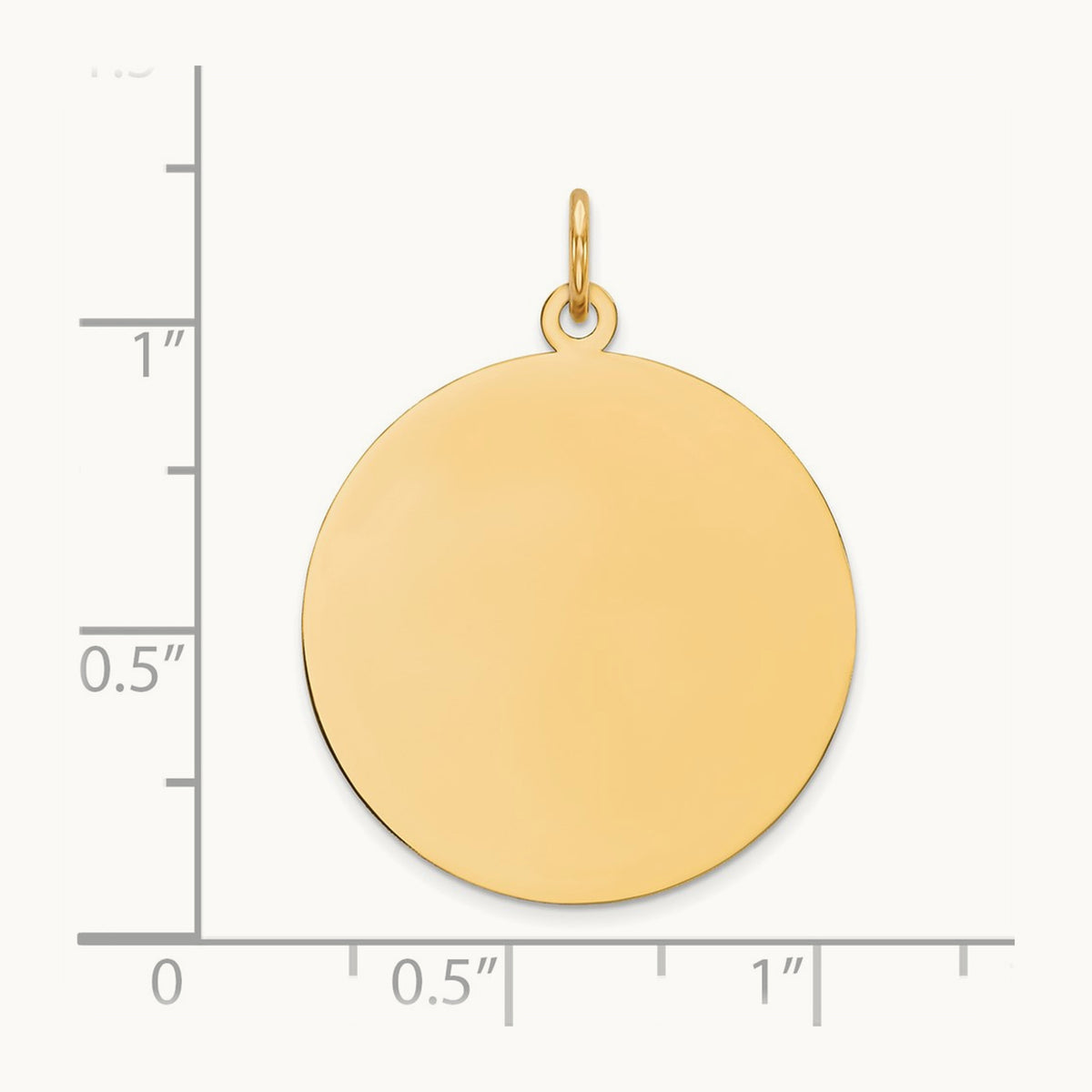 Round Disc Charm, 14K