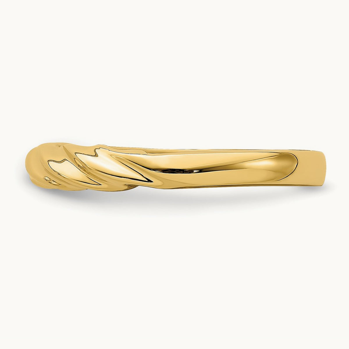 Polished Thin Ribbed Dome Ring, 14K