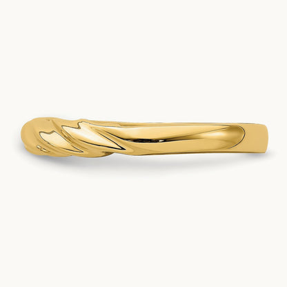 Polished Thin Ribbed Dome Ring, 14K