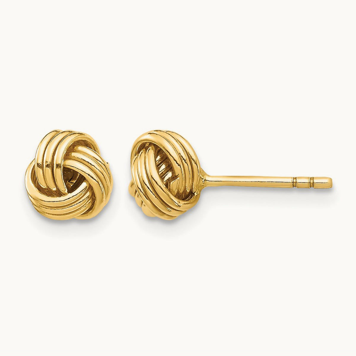 Love Knot Post Earring — 14K Yellow Gold