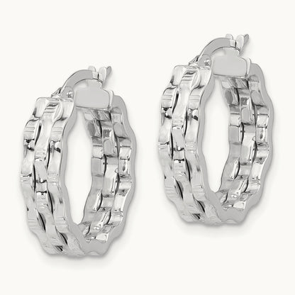Polished and Textured Hoop Earrings — photo set