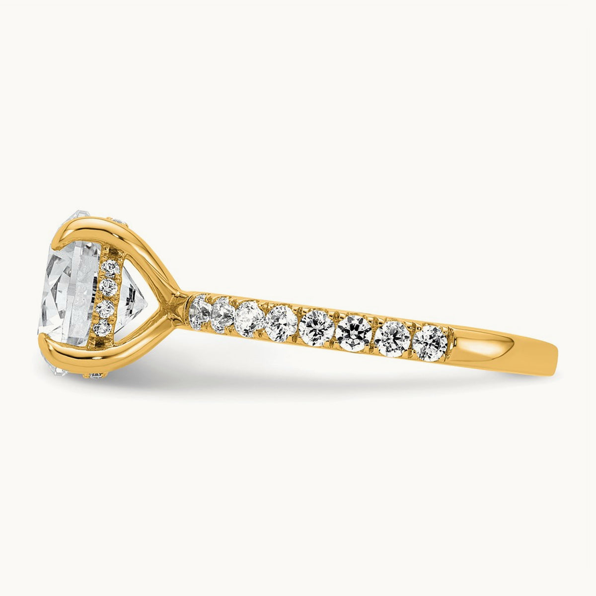 Round Solitaire Engagement Ring, 1.25-3.50 ct tw Lab-Grown Diamond — 14K Yellow Gold, 7 (3)