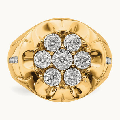 Diamond Mens Ring, 14K