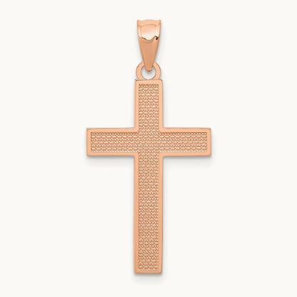 Cross Pendant, 14K Rose Gold