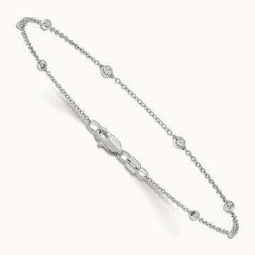 TO 14kw 1/5ct Lab Grown Diamond VS+ F+ Comp. 9 Station 9 inch Bracelet