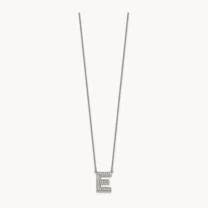 Initial E Necklace, 0.25 ct tw Lab-Grown Diamond