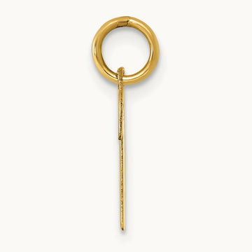 Small Script Letter P Initial Charm, 14K