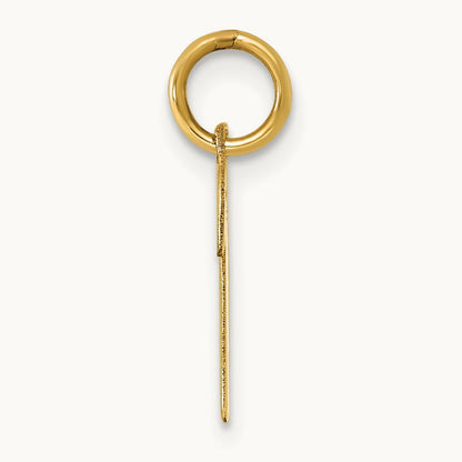 Small Script Letter P Initial Charm, 14K